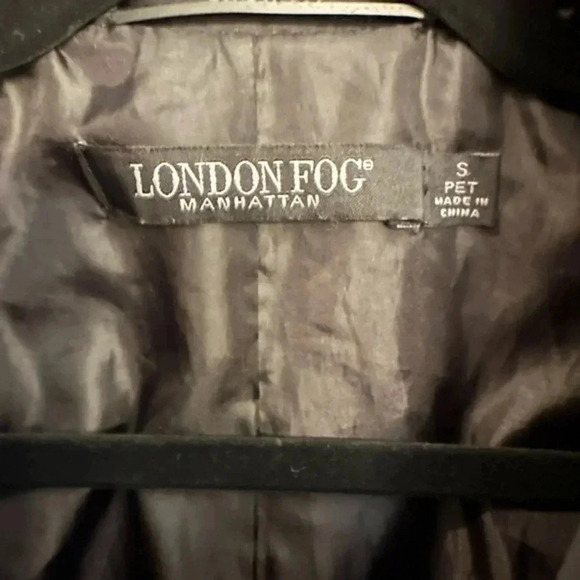 Vintage London Fog Manhattan Black Quilted Button Down Jacket Size Small Petite - Picture 3 of 6
